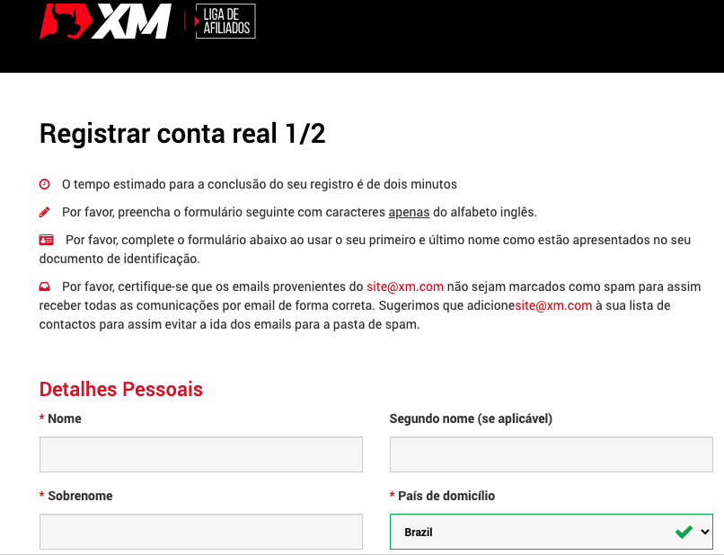 XM Sign Up